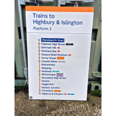 Trains to Highbury & Islington - Wandsworth Road - Line Diagram (172025)