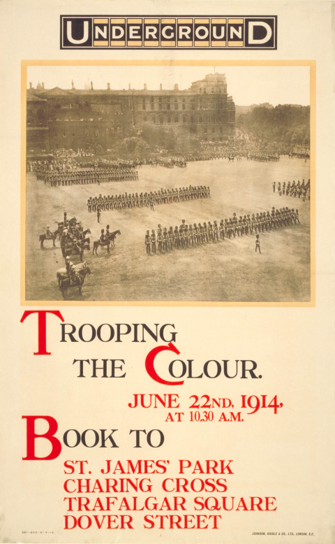 Trooping the Colour, artist unknown, 1914