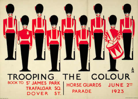 Trooping the Colour, by Aldo Cosomati, 1923