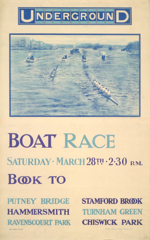 Boat race, artist unknown, 1914