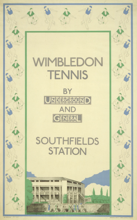 Wimbledon tennis, by H A Gwynne, 1932