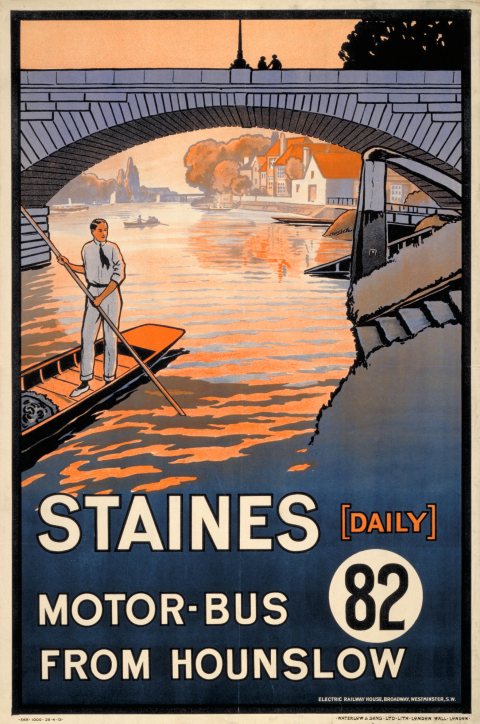 Staines, by Charles Sharland, published by Underground Electric Railways Company Ltd, 1913
