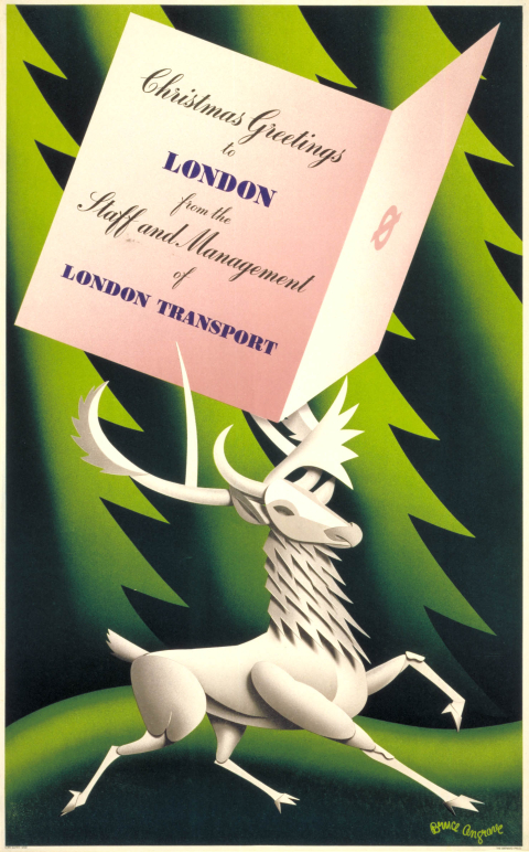 Christmas greetings to London, by Bruce Angrave, 1949