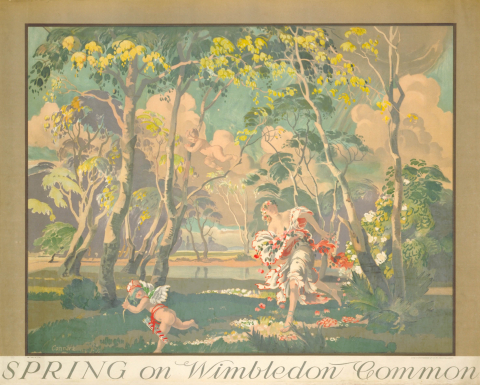 Spring on Wimbledon Common, by Philip Connard, 1924