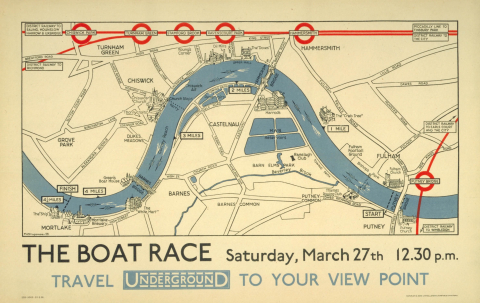 The Boat Race, by F H Stingemore, 1926