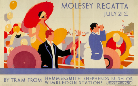 Molesey Regatta July 21st, artist unknown, 1928