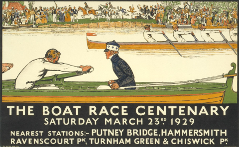 The Boat Race centenary, by Richard T Cooper, 1929