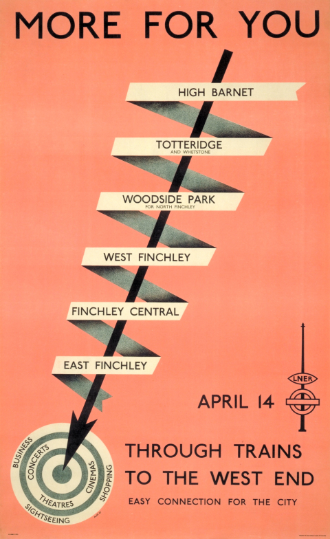 More for you; through trains to the West End, by Beath (John M Fleming), 1940.