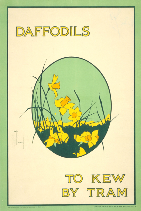 Daffodils; to Kew by tram, by Hawley Morgan, 1916