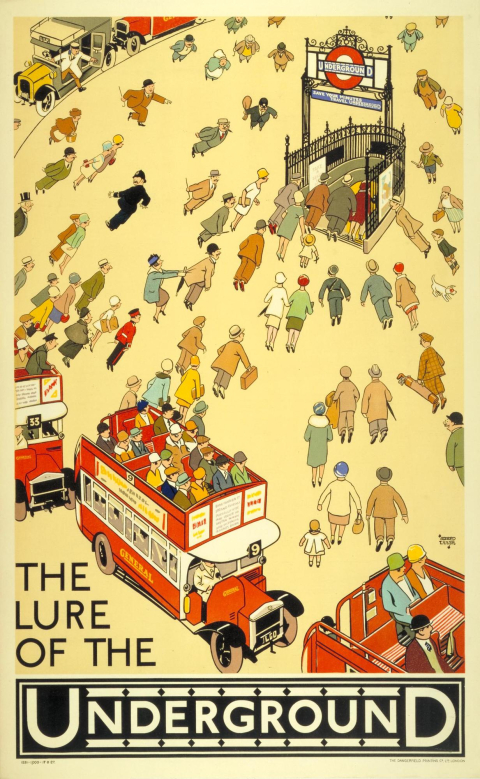The lure of the Underground, by Alfred Leete, 1927