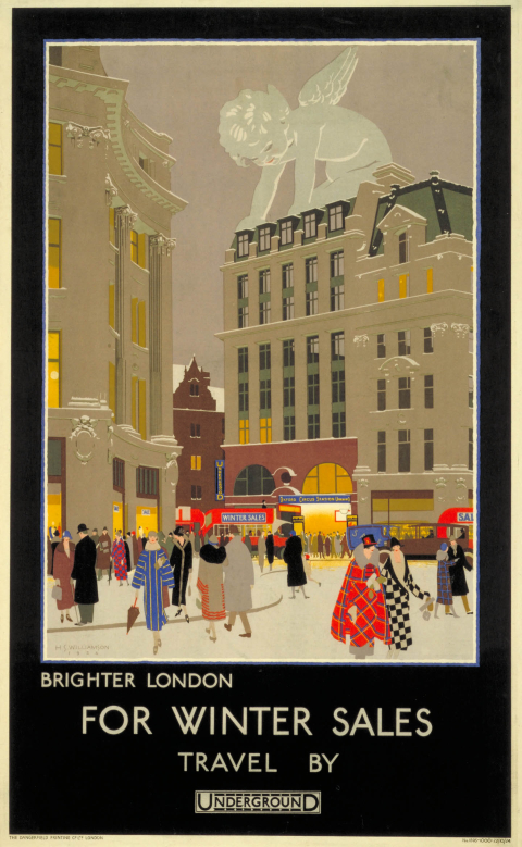 Brighter London for winter sales, by Harold Sandys Williamson, 1924