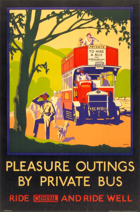 Pleasure outings by private bus, by L B Black, 1927