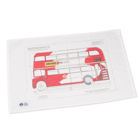 Routemaster Blueprint Tea Towel