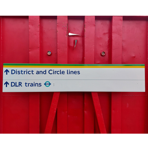 District and Circle Line/DLR Trains Sign (Arrows Up) (1062023)