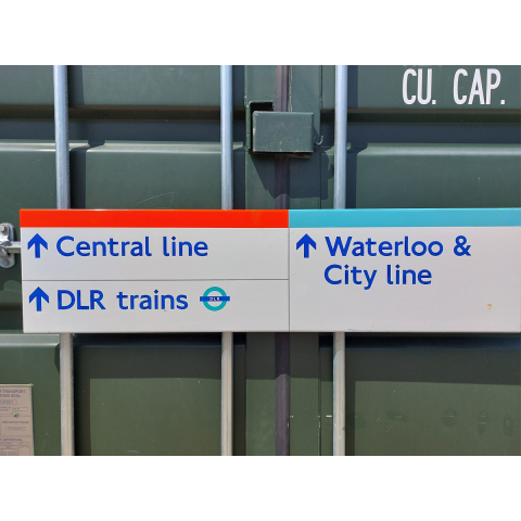 Central Line/DLR Trains and Waterloo & City Wayfinder (462024)