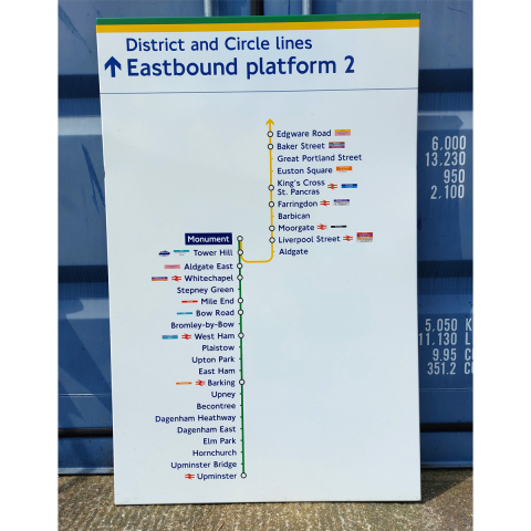 District and Circle Lines Eastbound Platform 2 Line Diagram (552024)