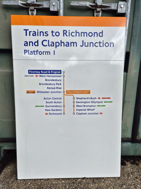 Trains to Richmond - Finchley Road and Frognal - Line Diagram (622024)