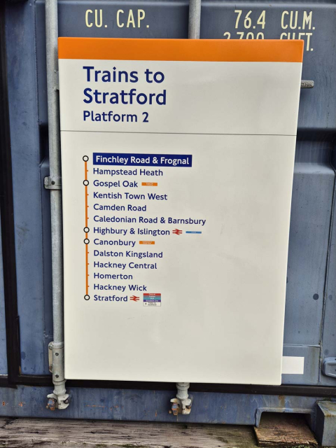 Trains to Stratford - Finchley Road and Frognal - Line Diagram (652024)