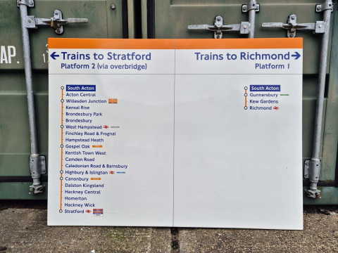 Trains to Stratford/Richmond - South Acton - Double Line Diagram (872024)