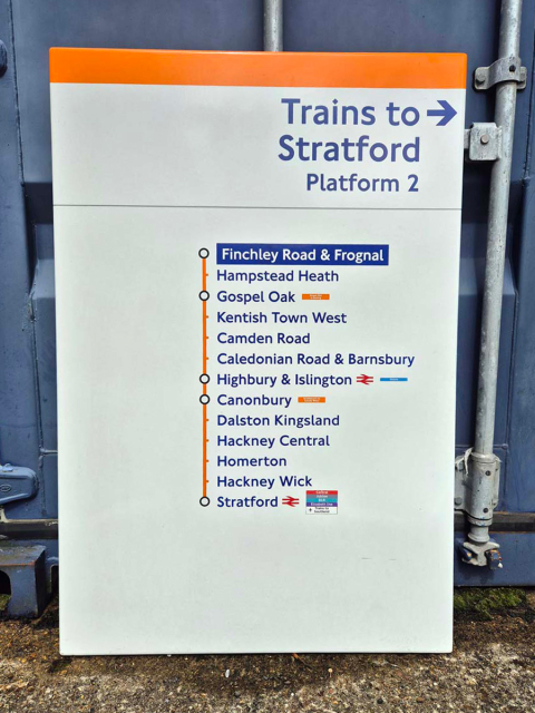 Trains to Stratford - Finchley Road & Frognal - Line Diagram (1062024)