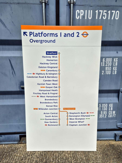 Platforms 1&2 - Stratford - Large Line Diagram (1462024)