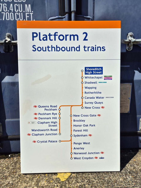 Platform 2 - Shoreditch High Street - Line Diagram (1652024)