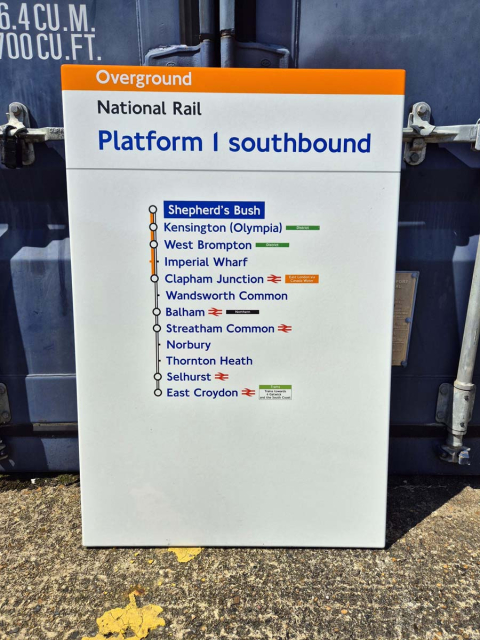 National Rail - Shepherd's Bush - Line Diagram (1692024)