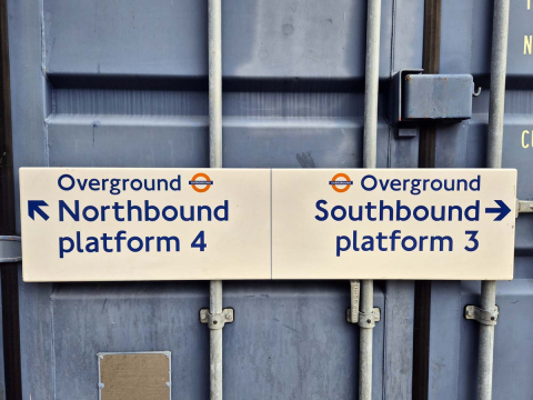 Overground Northbound/Southbound Platform Sign (2052024)