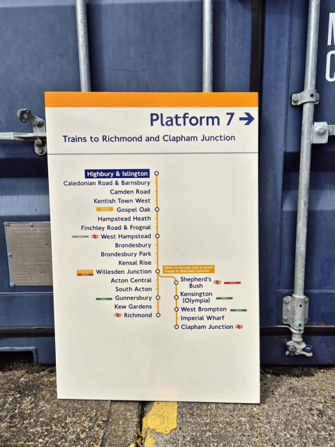 Platform 7 Trains to Richmond - Highbury & Islington - Line Diagram (2132024)