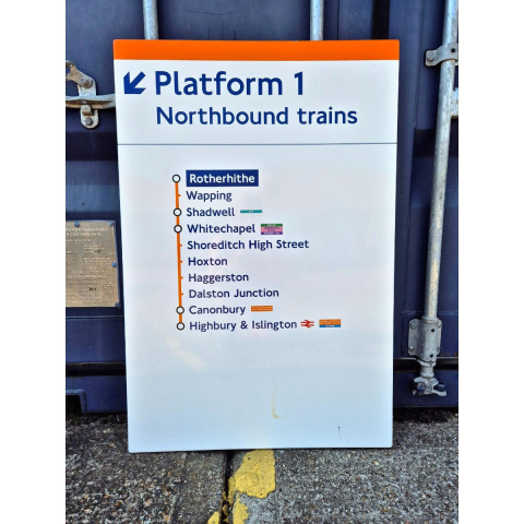 Platform 1 Northbound Trains - Rotherhithe - Line Diagram (2272024)