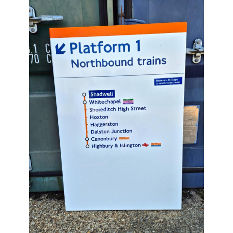 Platform 1 Northbound Trains - Shadwell - Line Diagram (2292024)