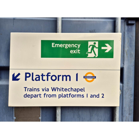 Emergency Exit - Platform 1 Trains via Whitechapel (2562024)