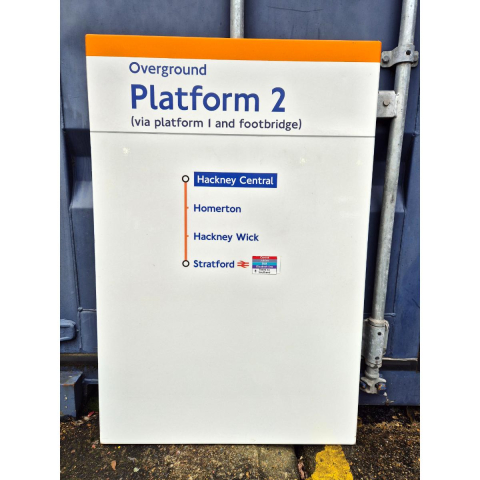 Overground Platform 2 - Hackney Central - Line Diagram (42025)