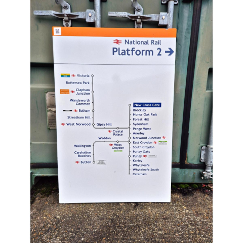 National Rail Platform 2 - New Cross Gate - Line Diagram (272025)