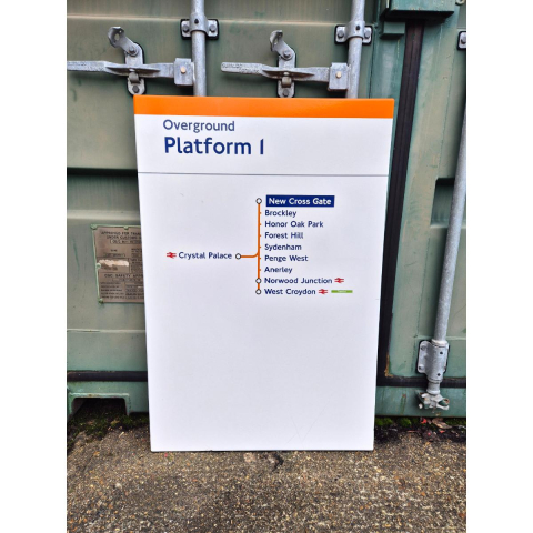 Overground Platform 1 - New Cross Gate - Line Diagram (372025)