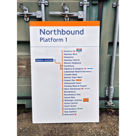 Northbound Platform 1 - Dalston Junction - Line Diagram (382025)