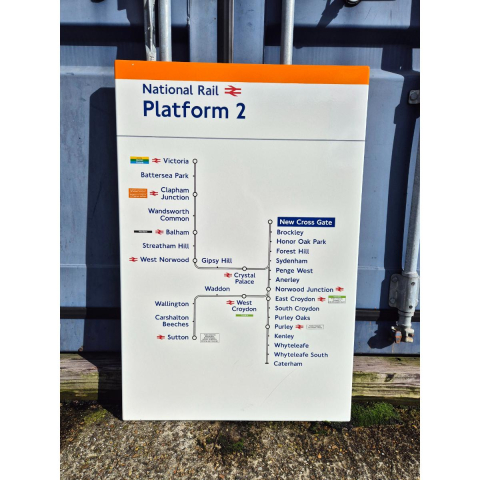 National Rail Platform 2 - New Cross Gate - Line Diagram (482025)