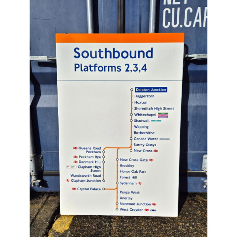 Southbound Platforms 2-4 - Dalston Junction - Line Diagram (502025)