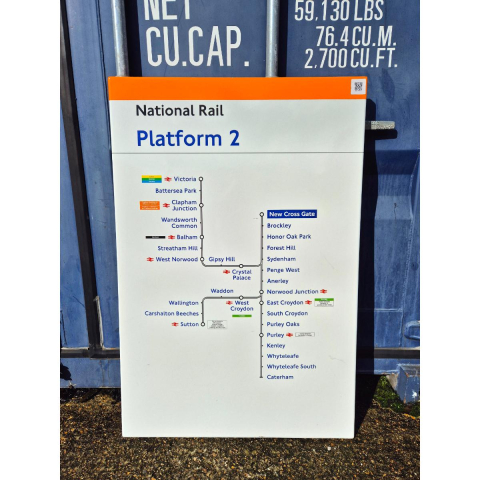 National Rail Platform 2 - New Cross Gate - Line Diagram (512025)