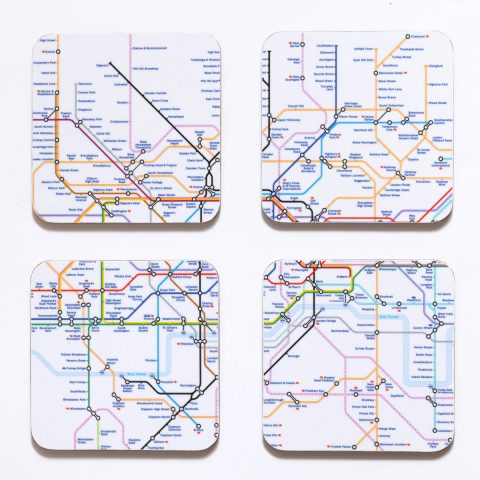Underground Map Coaster Set of 4