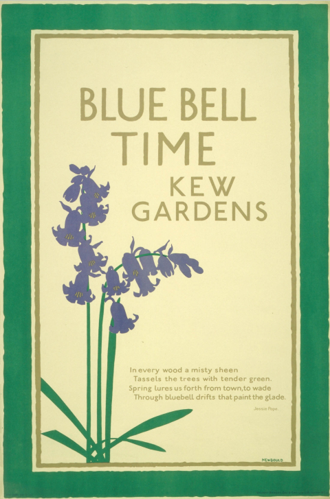 Blue bell time Kew Gardens, by Frank Newbould, 1922