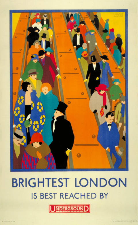 Brightest London is best reached by Underground, by Horace Taylor, 1924