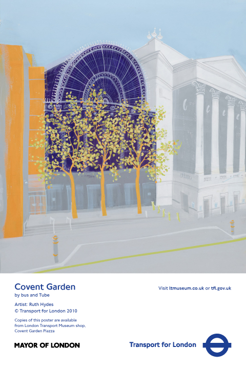 Covent Garden by Bus and Tube Poster