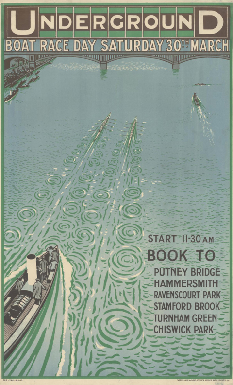 Boat race day; Saturday 30th March, by Charles Sharland, 1912
