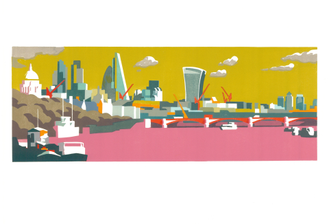 City of London print, by Paul Catherall - Green