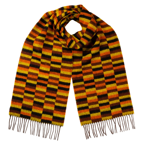 District Moquette Design Lambswool Scarf