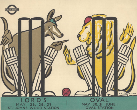 Lord's; Oval, by Anna Katrina Zinkeisen, 1934