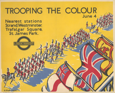 Trooping the Colour, by Anna Katrina Zinkeisen, 1934