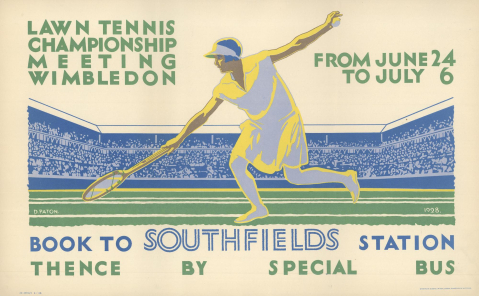 Lawn Tennis Championship Meeting, Wimbledon, by Dorothy Paton, 1929