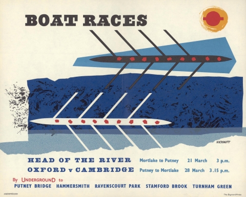 Boat Races. Head of the River..., by Anne Hickmott, 1959.